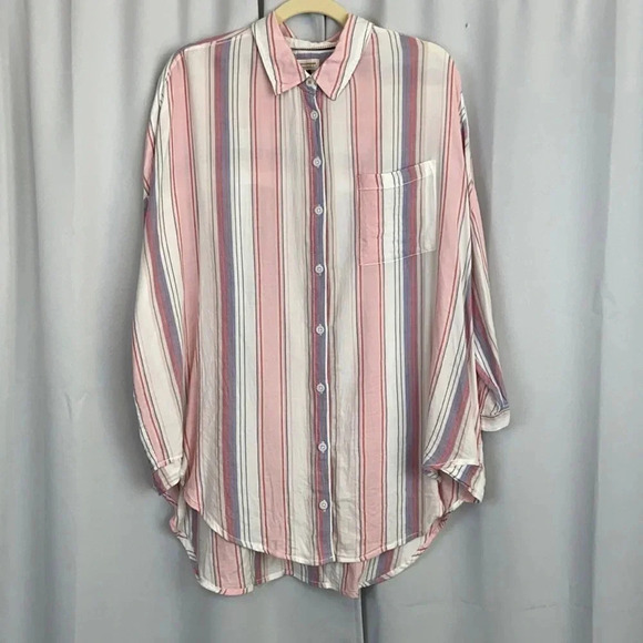Pilero And The Lettterpress By Anthropologie Women’s M/L Striped Button Up Top - Picture 1 of 10